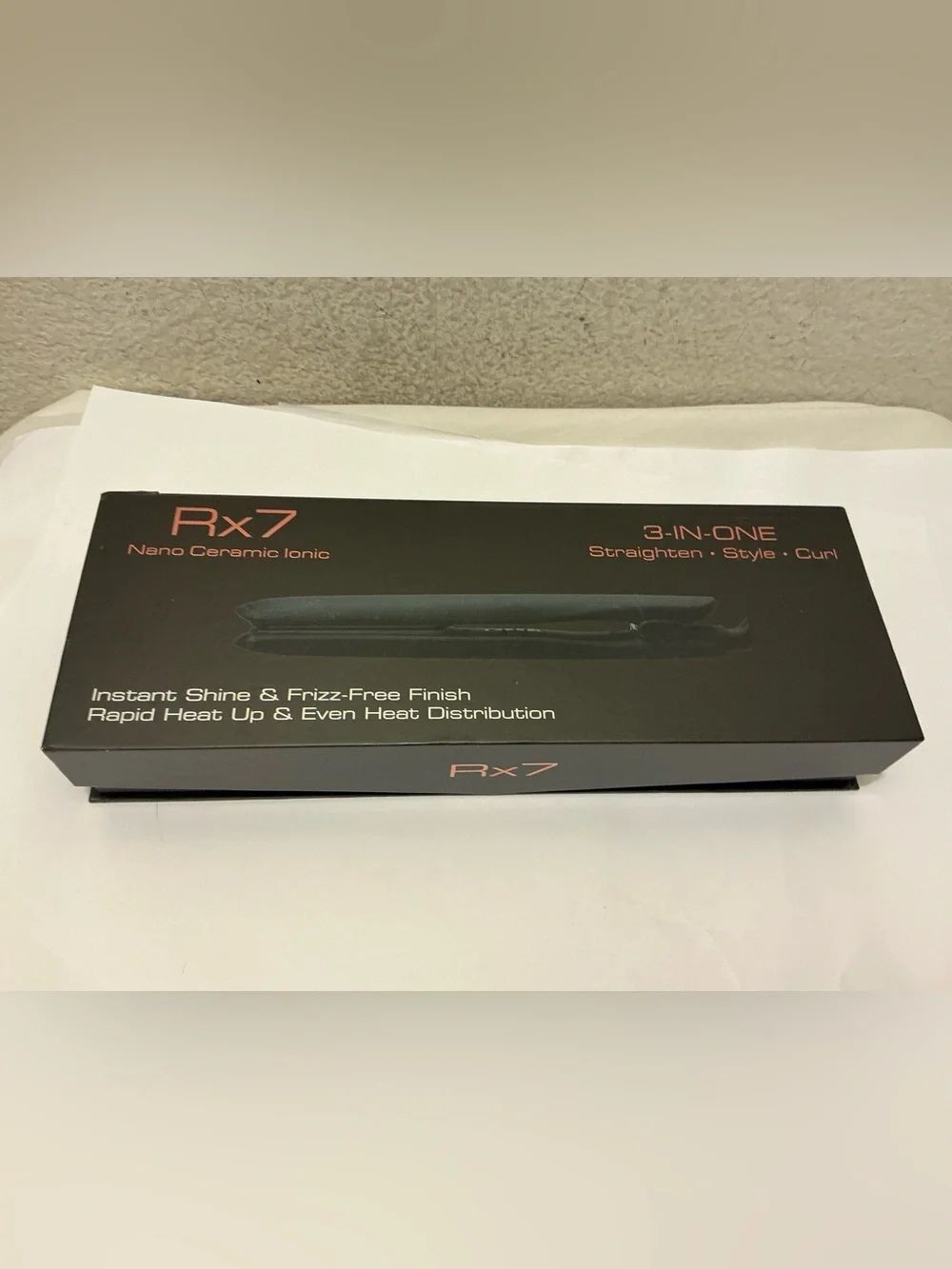 RX-7 3-in-1 Ceramic Ionic Hair Straightener - Black